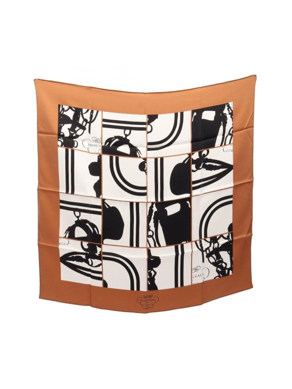 Hermes Scarf Carre 70 en Desordre Beige Silk
